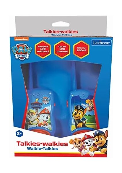 12PA Paw Patrol Paw Patrol Chase Walkie Talkies, Çocuklar Için Iletişim Oyunu, Kemer Klipsi, Akülü, TW12PA, Mavi/kırmızı - Ispanyolca Versiyon modelleri