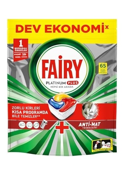 Fairy Platinum Plus Bulaşık Makinesi Deterjanı Kapsülü/tableti 65 Yıkama modelleri