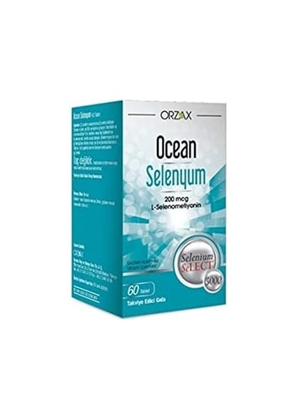 Ocean Selenyum 200 Mcg L-Selenometiyonin Içeren Takviye Edici Gıda (1 x 60 Tablet)