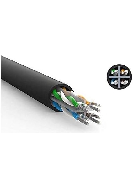 Cat6 Ethernet Kablosu, 2 Metre, Siyah fiyatları