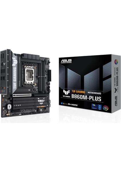 Tuf Gamıng B860M-PLUS Intel B860 LGA1851 Ddr5 8800 Dp HDMI Type-C 3x M2 Usb3.2 Gen 2x2 Aura Rgb 2.5gbit Lan Matx 12+1+2+1 Güç Aşamaları, 1xgen5 M.2, Ready For Advanced Aı Pc