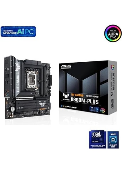 Tuf Gamıng B860M-PLUS Intel B860 LGA1851 Ddr5 8800 Dp HDMI Type-C 3x M2 Usb3.2 Gen 2x2 Aura Rgb 2.5gbit Lan Matx 12+1+2+1 Güç Aşamaları, 1xgen5 M.2, Ready For Advanced Aı Pc fiyatları