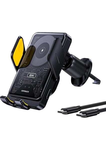 Superauto Araç Içi Şarjı, 15W Hızlı Şarj Aleti, Siyah