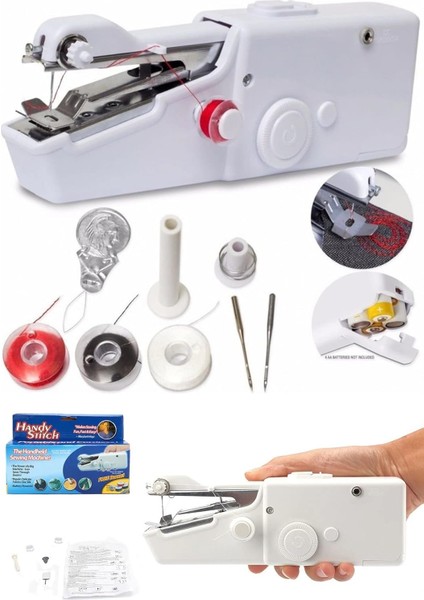 Stitch Mini Dikiş Makinası Pratik Pilli El Dikiş Makinesi