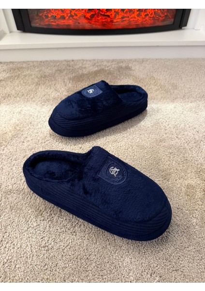 Erkek Pofuduk Taban Çok Yumuşak ve Hafif Içi Yünlü Peluş Ev Terliği