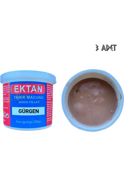 Masif ve Ahşap Tamir Macunu Gürgen 220 Gr. - 3 Adet
