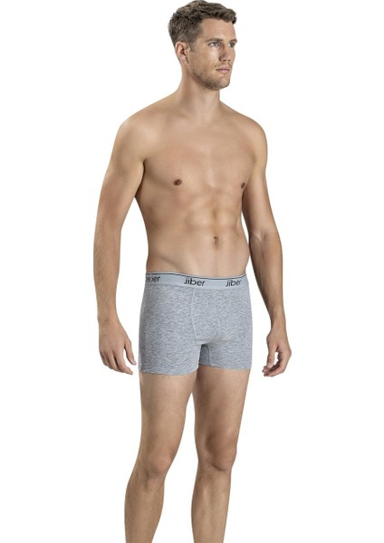 Erkek 6'lı Gri Likralı Stretch Boxer modelleri