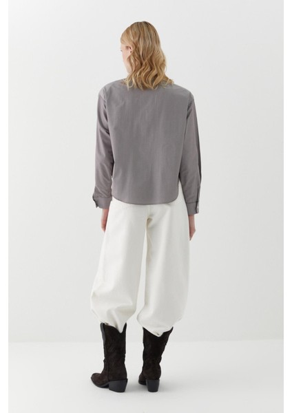 Vatkalı Çizgili Gömlek Kahverengi fırsatları