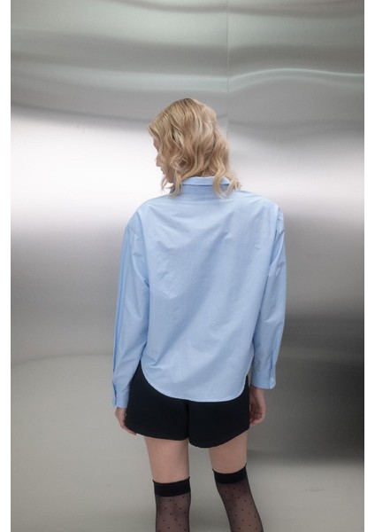 Vatkalı Çizgili Gömlek Mavi fırsatları