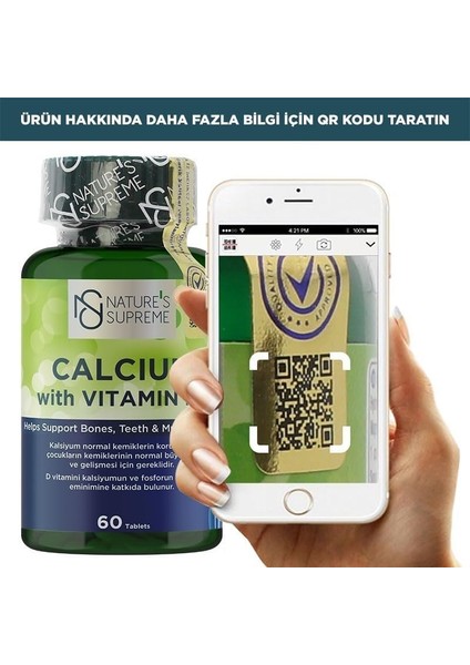 Nature's Supreme Calcium With Vitamin D3 60 Tablet