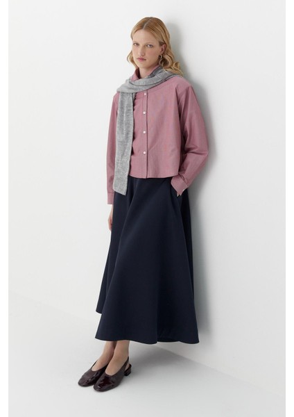 Vatkalı Çizgili Gömlek Kırmızı fiyatları