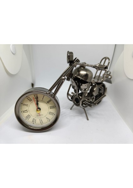 Vintage Motosiklet Figürlü Masa Saati modelleri