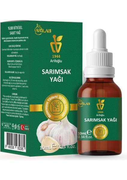 Arifoğlu Sarımsak Yağı 10ML%100 Saf ve Güçlü, Garlic Oil, Arlab Garlic Oil