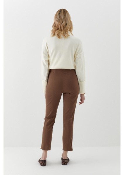 Beli Lastikli Gabardin Pantolon Taba modelleri