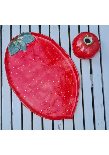 Çilek Sunum Tabak El Yapımı Seramik fiyatları