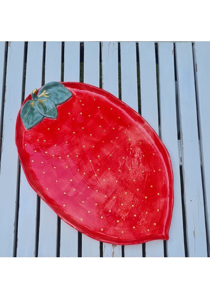 Çilek Sunum Tabak El Yapımı Seramik modelleri