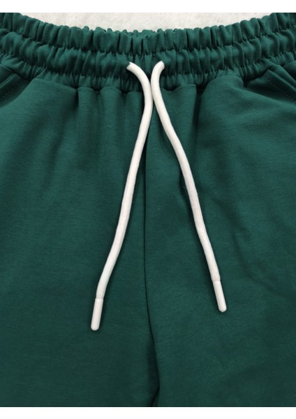 Yılbaşı Temalı Penguen Baskılı Pamuklu Unisex Kısa Kollu Çocuk Eşofman Takımı