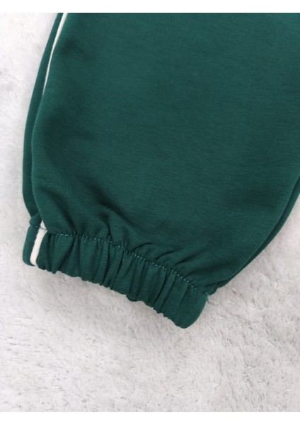 Yılbaşı Temalı Penguen Baskılı Pamuklu Unisex Kısa Kollu Çocuk Eşofman Takımı