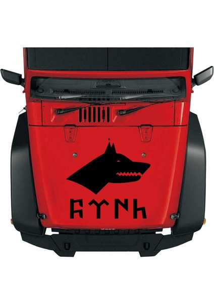 Kurt ve Göktrkçe Türk Sticker - Araba Oto Motosiklet Karavan Sticker 00261 fırsatları