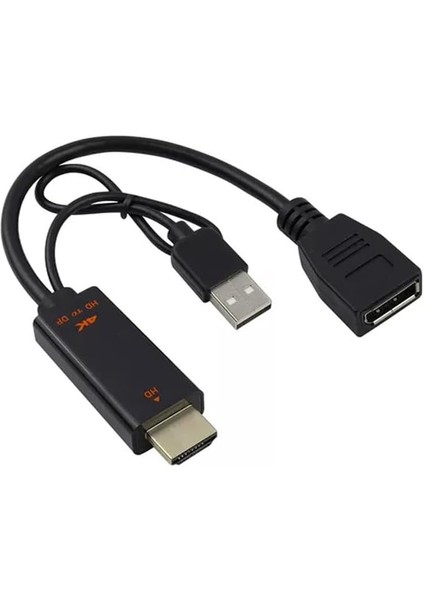 HDMI To Dp ve Usb'den Dp Kablo HDMI T O Displayport Çift Yönlü Kablo 4k*2k@60 4K*2K@30Hz ve 1080P@60Hz'e Kadar Video Çözünürlüğünü Destekler ZR841 - (Erkek - Dişi)