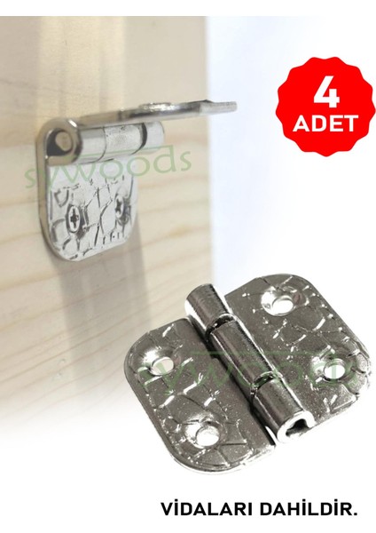 90 Derece Stoplu Menteşe 4 Adet Nikel 30X33 mm Kutu ve Sandık Menteşesi Hobi Maket fırsatları