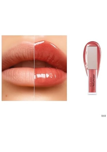Alıx Avıen Maxivolumizer Lipgloss 212 - Glazed Peach - Kalıcı ve Nemlendirici Ruj - Dolgunlaştırıcı Etki