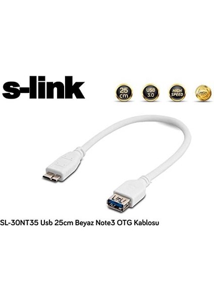SL-30NT35 USB 25CM Beyaz Note3/s5 Otg Kablosu fiyatları