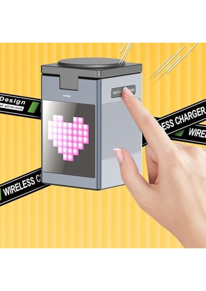 Mio Cube 5 Saatli ve Bt Hoparlörlü 5in1 Telefon Tutucu - Gri modelleri