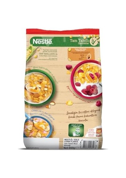 Nestlé Gold Corn Flakes Tam Tahıllı Mısır Gevreği 650 G modelleri