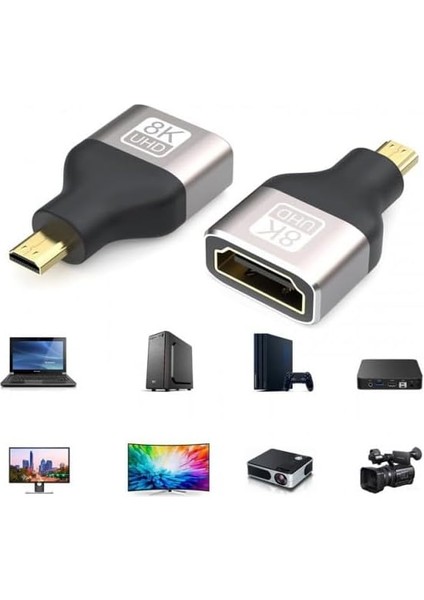 8k Micro HDMI Çevirici 8k UHD HDMI Micro HDMI Çevirici Cep Telefonlarına Olmaz fiyatları