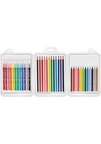 Kids 8877011-VE Kreativset 12 Kurşun, 12 Filzstiften ve 12 Wachsmalkreiden, Box Her Biri 36 Adet fiyatları