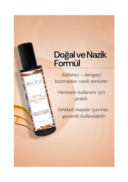 Maru Kıvırcık ve Dalgalı Saçlar Için (Boucle) Bukle Belirginleştirici Bakım Kremi 150 ml
