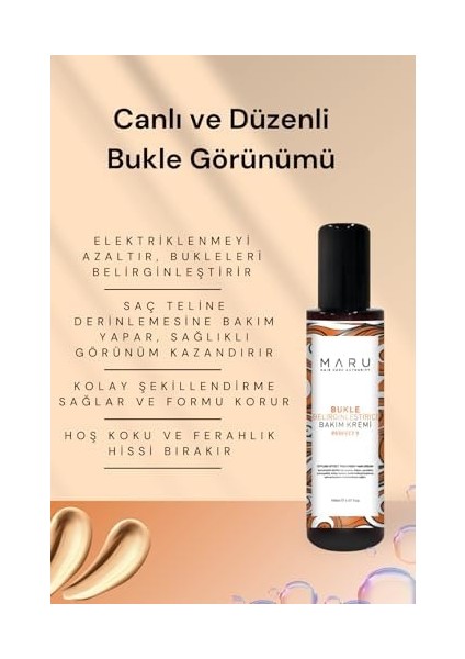 Maru Kıvırcık ve Dalgalı Saçlar Için (Boucle) Bukle Belirginleştirici Bakım Kremi 150 ml modelleri