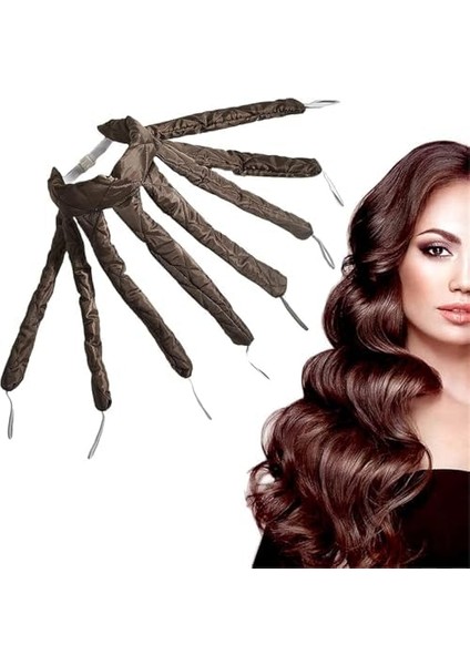 Aputue Bukle Maşası, Ahtapot Tasarımı Ayarlanabilir Tembel Bukle Aleti, Isısız Saç Kıvırma Çubuğu, Gece Boyu Kullanım Için Baş Bandı Bukle Aleti, Kadınlar Için Dıy Saç Şekillendirme Aracı (Orta)