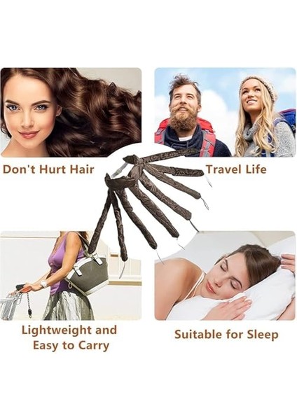 Aputue Bukle Maşası, Ahtapot Tasarımı Ayarlanabilir Tembel Bukle Aleti, Isısız Saç Kıvırma Çubuğu, Gece Boyu Kullanım Için Baş Bandı Bukle Aleti, Kadınlar Için Dıy Saç Şekillendirme Aracı (Orta) modelleri