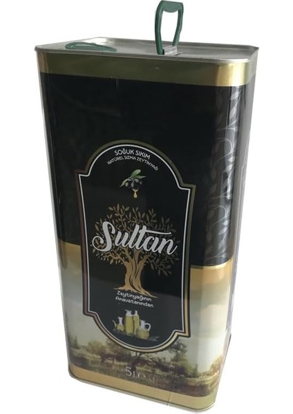 Sultan Soguk Sıkım Natürel Sızma Zeytinyağı 5. Lt Teneke