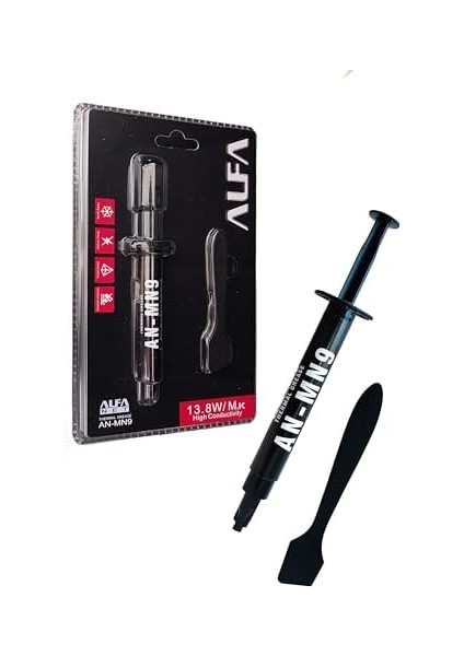 Alfa Net An-Mn9 Şırınga 3gr 13.8W Yüksek Performanslı Termal Macun Işlemci Cpu Süper Iletken fiyatları