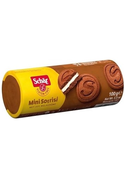 Schar Mini Sorrisi Glutensiz Kaymaklı Çikolatalı Bisküvi 100 gr modelleri