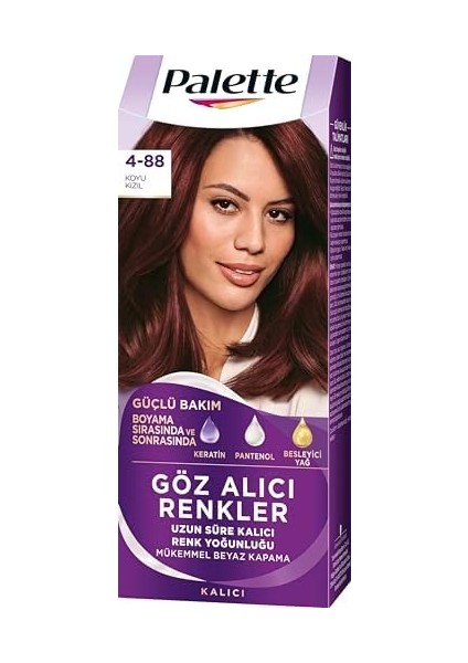 Palette Göz Alıcı Renkler Saç Boyası 4-88 Koyu Kızıl Saç Boyası fiyatları