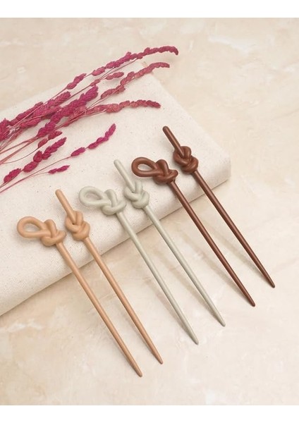 Okavango Topuz Tokası Kadın 6 Adet Kahverengi Tonlar Kadın Çocuk Mandal Toka, Kız Çocuk Toka, Kadife Toka fiyatları