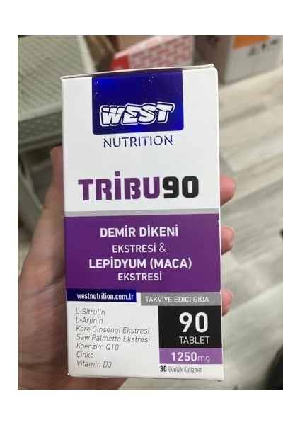 West Nutrition TRIBU90 Erkeklere Özel Demir Dikeni & Lepidyum (Maca) Ekstresi 90 Tablet