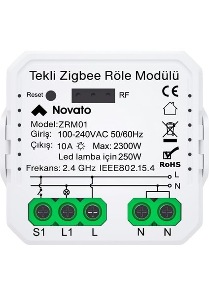 Tek Çıkışlı Akıllı Anahtar(, Smart Life, Assistant, 2mqtt Uyumlu)