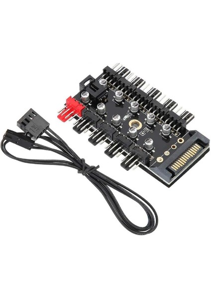 8849 10 Port Fan Power Sata Güç Switch Pwm Çoklayıcı, Sata Power 10 Port Soğutma Fan Splitter Hub, Pc Bilgisayar Soğutma Sistemi Için Kullanılır.