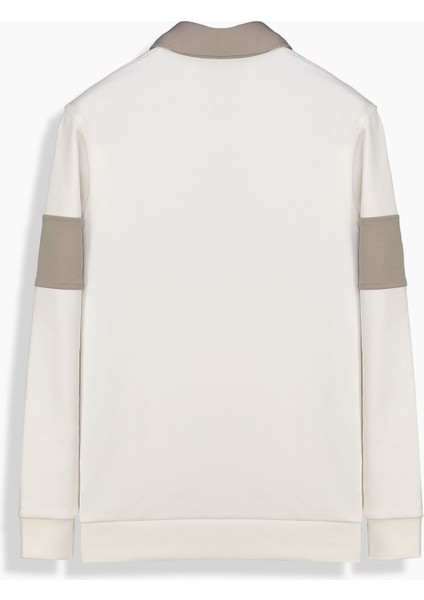 Polo Yaka Ekru Sweatshirt Ekru - 3xl fiyatları