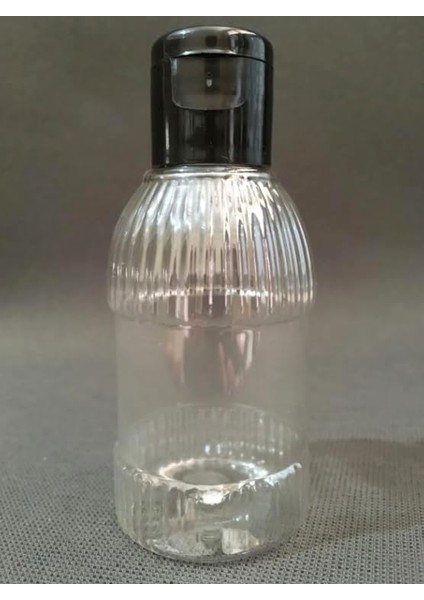 50 Adet 30 ml Boş Plastik Şişe OM23 Siyah Kapak