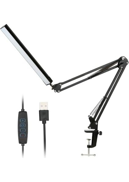 Sıkıştırmalı Metal 3 Renk Modlu Katlanabilir LED Işık Masa Lambası Klipsli Masa Lambası 10 Parlaklık Seviyesi, Kitap Okuma Lambası, Yatak Lambası modelleri