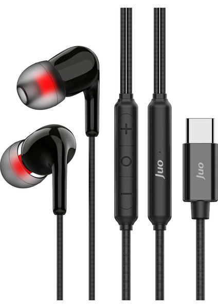 Juo Type-C Mikrofonlu Kablolu Kulak Içi Kulaklık Dac Çip Destekli Enc Gürültü Engelleme
