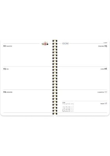 2023 A5 Sert Kapak Haftalık Ajanda, Kumsal modelleri