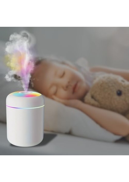 Figiza 300 ml Ultrasonik Hava Nemlendirici ve Aroma Difüzörü – Işıklı Buhar Makinesi, Sessiz, LED Renkli Aydınlatma, Oda, Araç ve Ofis Kullanımı Için fiyatları