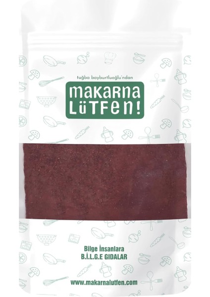 Makarna Lütfen Kırmızı Pancar ve Mor Havuç Kurusu Tozu (90 Gram)